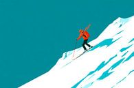 Skiën in het hooggebergte van Poster Art Shop thumbnail