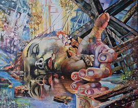 Digitale reflectie van Janny Schilderink......Atelier "de Tuute "