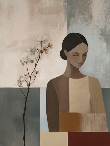 Modern portrait in earth tones by Studio Allee