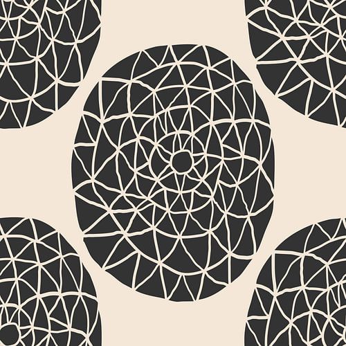 Formes organiques et géométriques, style rétro