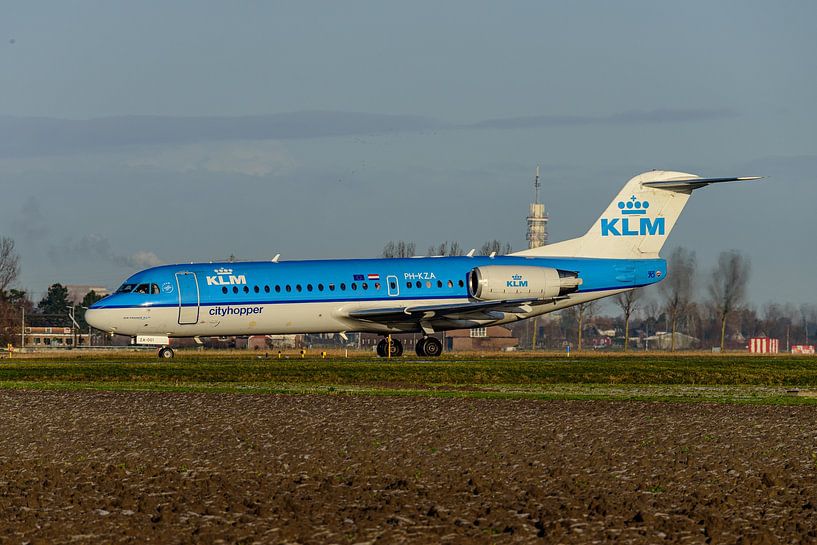 KLM Cityhopper Fokker 70 with registration PH-KZA. by Jaap van den Berg