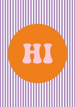 Hi - orange and purple stripes by Bainai