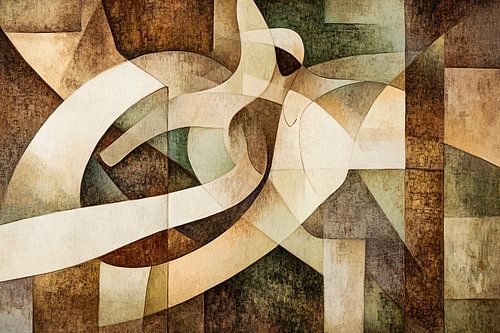Abstracte dans in aardetinten