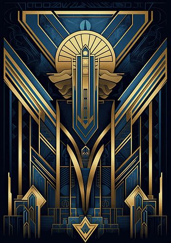 Art Deco Print Poster Muurkunst