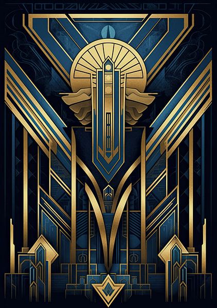Art Deco Print Poster Wall Art Art Print by Niklas Maximilian