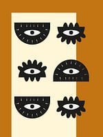 Graphic print striking eyes