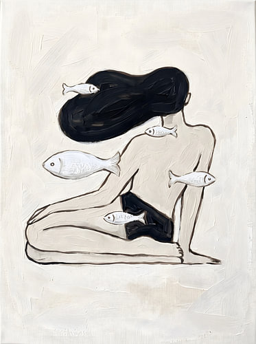Serene Woman With Fish