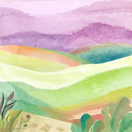 Bunte Malerei - Landschaft - Aquarell 1.0