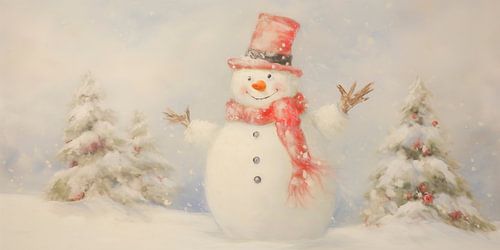 A friendly snowman