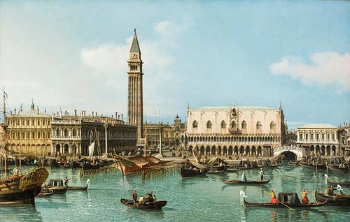 Bernardo Bellotto, De Molo uit het bekken van San Marco, Venetië, ca 1740