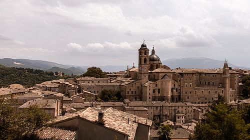 Mooi zicht op Urbino, Le Marche, Italie.