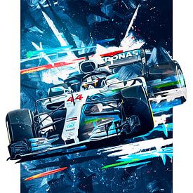 Lewis Hamilton van Nylz Race Art