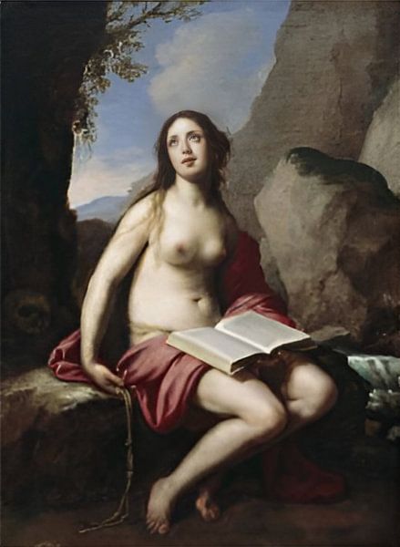 Heilige Maria Magdalena von Felice Ficherelli. Digital verbesserte Version. von Frank Zuidam