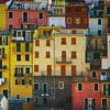 Manarola Dorf, Muster der Häuser. Cinque Terre von Stefano Orazzini