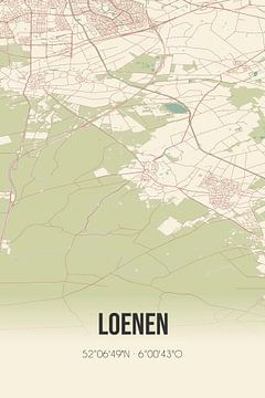 Vieille carte de Loenen (Gueldre) sur Rezona