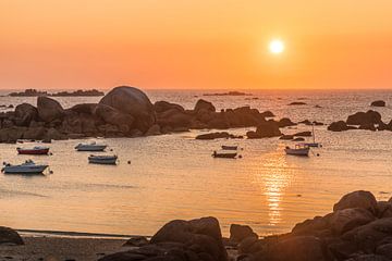 Sunset in Plounéour-Brignogan-Plage, Brittany