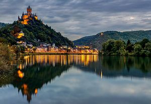 Cochem in de avond, Duitsland van Adelheid Smitt