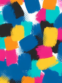 Energetic Brushstroke Mosaic