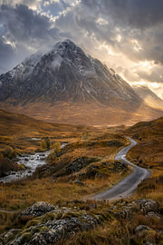 The Highlands in autumn – Glen Etive, Scotland by Albert Klee