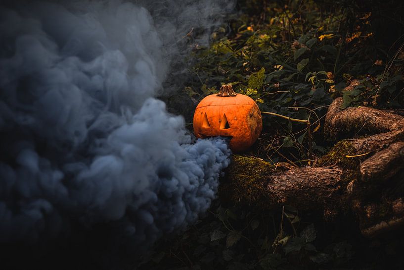 Halloween pumpkin with smoke by Markus Weber