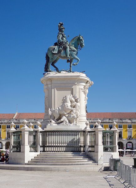 Het ruiterstandbeeld van José I, ontworpen door Joaquim Machado de Castro van Berthold Werner