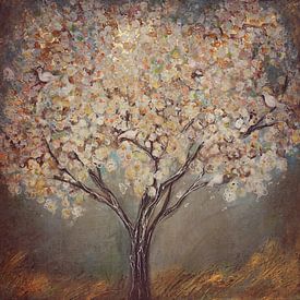 tree of peace..acrylac painting van Els Fonteine