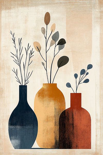 Composition de vase en tons de terre n°1 par Studio BB