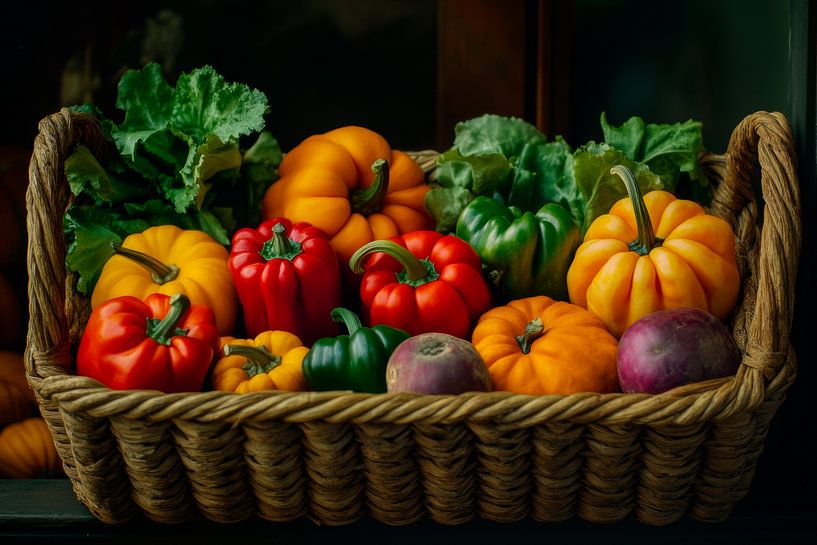 Gemüsekorb Vielfalt von Poster Art Shop