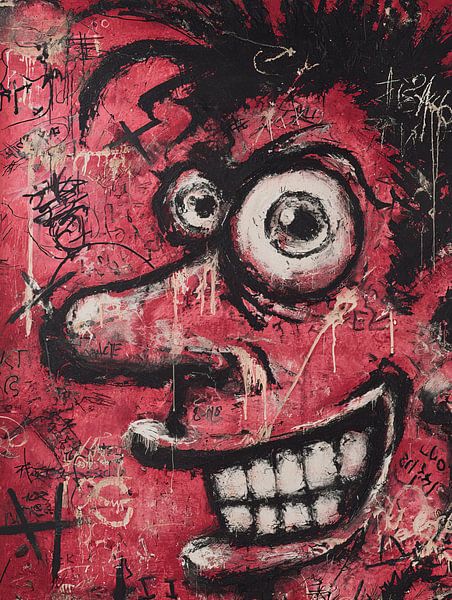 Pink Head | Crazy Smile by ARTEO Paintings