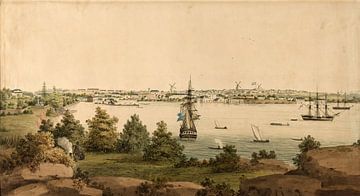 Gezicht op Sydney vanaf de oostkant van de Cove, John Eyre