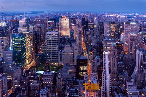 Midtown Manhattan zur blauen Stunde