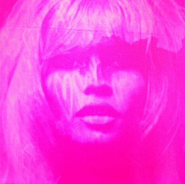 Motief Brigitte Bardot Roze - Liefde Pop Art - ULTRA HD