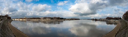 Panorama over the Rhone in Arles