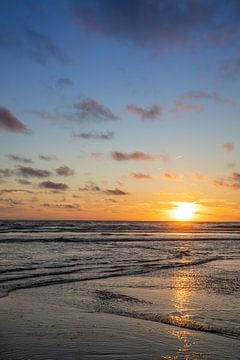 Zonsondergang aan de Noordzee van Michael Ruland