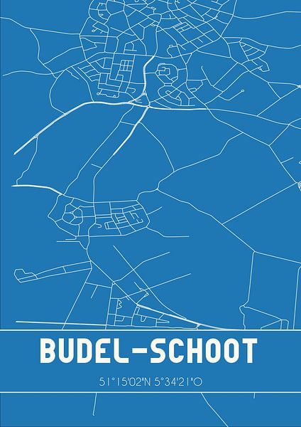 Blueprint | Map | Budel-Schoot (North Brabant) by Prints of Place