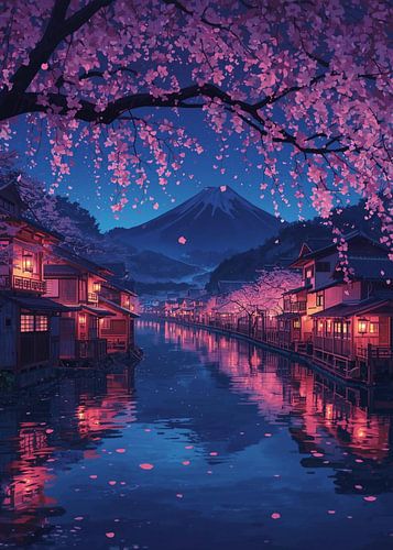Der ruhige Berg Fuji Japanisch