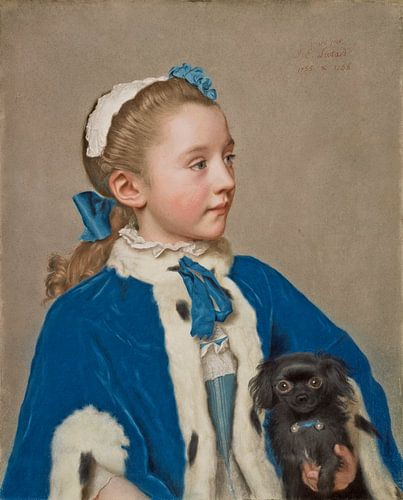 Maria Frederike van Reede-Athlone op zevenjarige leeftijd, Jean-Étienne Liotard - ca. 1755