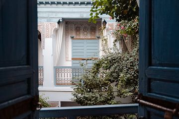 Fotoprint doorkijkje binnenruin riad Marrakech van sonja koning