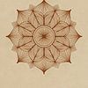 ZEN Symmetrisches Mandala – Heilige Blumengeometrie Erdige minimalistische Strichzeichnungen von Minggu Galeri