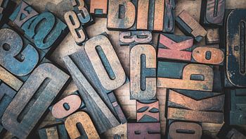 Vintage printing letters