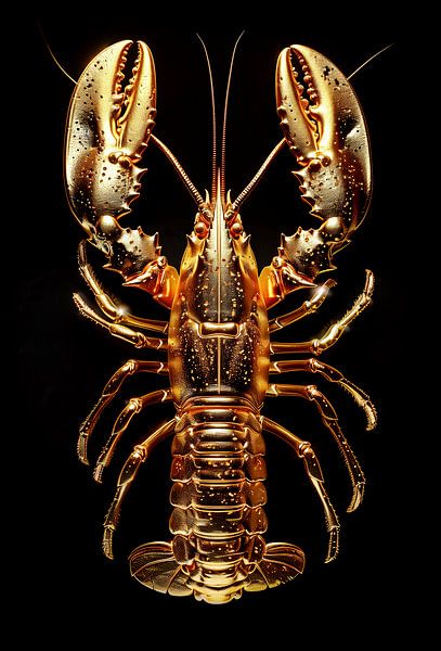 Lobster Luxe - Golden Lobster by Marianne Ottemann - OTTI