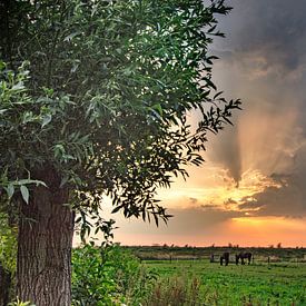 Fraaie lucht in Kropswolde van Greet ten Have-Bloem