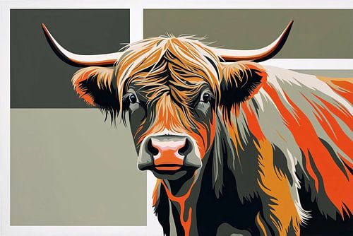 Abstracte kleurrijke Schotse hooglander