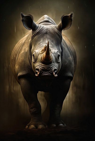 Neushoorn van fernlichtsicht