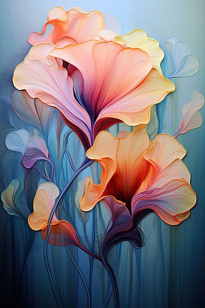 Bloemen abstract van Bert Nijholt