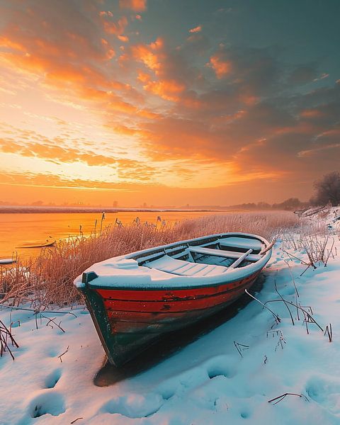 Winterschlaf am See von fernlichtsicht