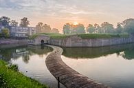 Foggy sunrise over the Ravel line, Bergen op Zoom by Rick van Geel thumbnail