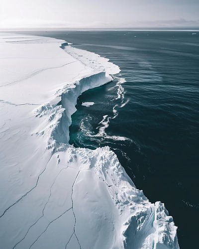 Ice floes in the sea