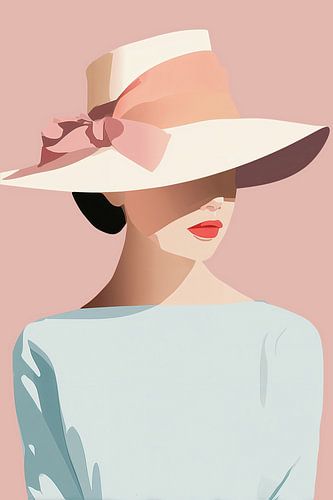 Dame in rosa Pastell Nr. 3