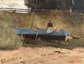Tom Roberts, Boot am Strand, Queenscliff - 1887 von Atelier Liesjes Miniaturansicht